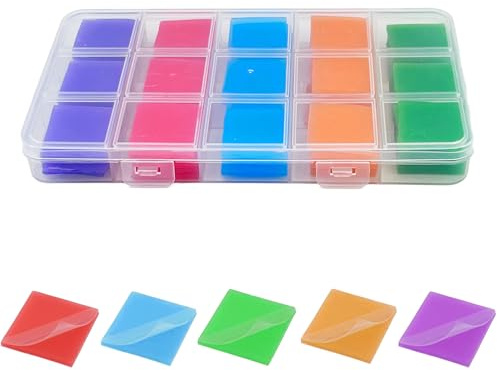 LIRUNQIU Diamant-Malerei-Kleberwachs mit Aufbewahrungsbox, 105 Stück, hochfester Wachs, Ton für 5D-Diamantkunst, langlebige Diamant-Punktbohrwerkzeuge für Erwachsene und Kinder (bunt)
