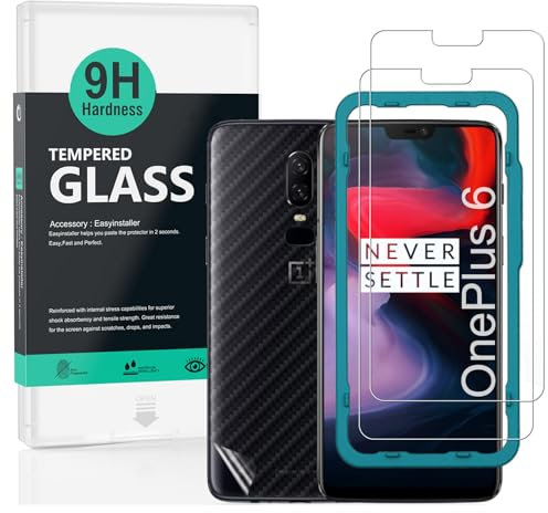 Ibywind Schutzfolie für OnePlus 6[2 Stück],Inklusive Easy Install Kit (Zentrierrahmen)