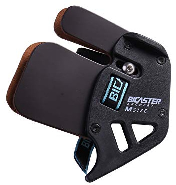 Bicaster Fingerschutz für Bogenschießen, echtes Leder, rechts
