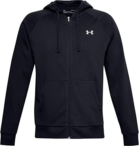 Under Armour Men UA Rival Cotton FZ Hoodie, Sporty running hoodie, breathable and lightweight hooded jumper with loose fit for men