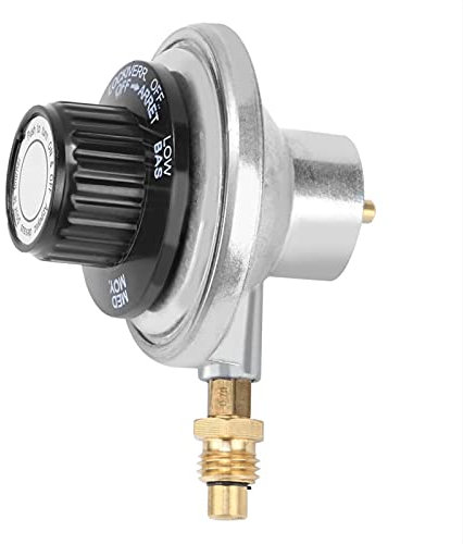 Regolatore regolabile, in lega di zinco 1 -20unf Gas propano Valvola di controllo regolatore regolabile a bassa pressione Griglia per barbecue per bruciatori, bruciatori, friggitrici, riscaldatori ec