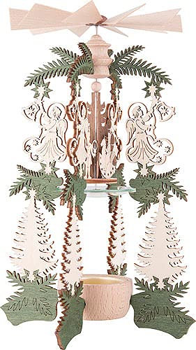 Kreißl 1-stöckige Pyramide Bergmann, Engel und Reiterlein - 26,5 cm