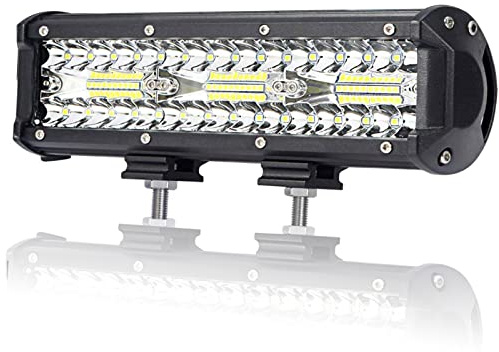 AUXTINGS 23 cm 180W LED Arbeitslicht Leiste Lichtstange LED Zusatzscheinwerfer Dreifache Licht Off Road Lights Spot-Flut-Kombinations Cube Rocks für Off-Road-LKW ATV UTV SUV,12V 24V DC