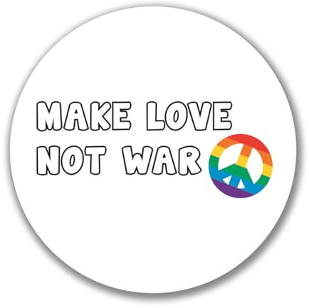 Huuraa Aufkleber Make Love not War Geschenk 10cm Sticker Make Love not War Geschenkidee