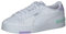 PUMA Damen Jada Renew Sneaker, Weißes lebendiges Violett Minty Burst Silber, 38.5 EU