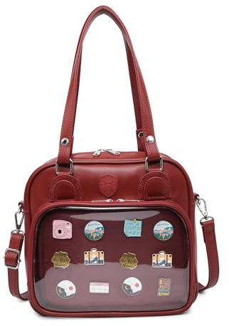 CHERRY SAUCE Ita Mehrzweck-Rucksack, Umhängetasche, Messenger- und Schultertasche zur Präsentation von Anime-Artikeln, Rot/Ausflug, einfarbig (Getaway Solids), Stabil