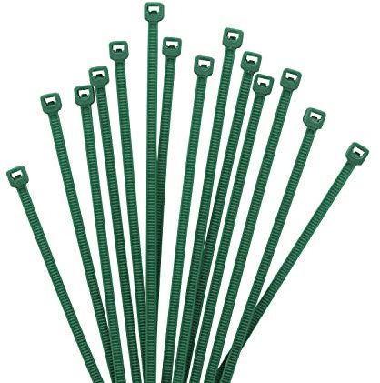 XINGO 1000 fascette stringicavo da 15,2 cm, colore verde giardino, resistenza 8,2 kg, piccole fascette autobloccanti in nylon, per uso interno ed esterno (verde scuro)