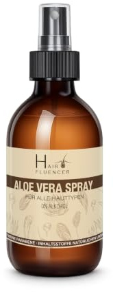 Hairfluencer Bio Aloe Vera Spray ohne Alkohol aus Blattsaft zur Pflege von Haut und Haare - feuchtigkeitsspendend und entzündungshemmend - gegen Pickel und Akne ohne Parabene