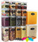 Hibisaws 47L Alta capacidad, Juego de 22, botes cocina almacenaje, organizador cocina, sin BPA, plástico con tapa, recipiente de almacenamiento para espaguetis, harina, cereales (22)