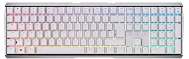 CHERRY MX 3.0S Wireless, Cordless Mechanical Gaming Keyboard with RGB Lighting, UK Layout (QWERTY), Bluetooth, RF or Cable Connection, MX RED Switches, White