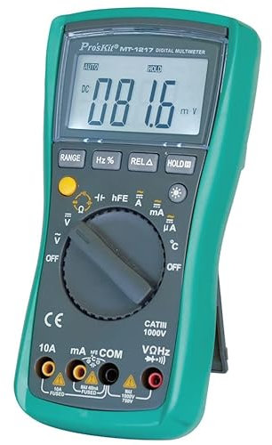 Jyving Multimetro MT-1217 Standard di sicurezza professionale Ohm Test Meter DC AC Tensione Corrente Resistenza