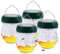 Piege Frelons Exterieur À Suspendre avec UV Lampe Solaire, Piege A Guepes Frelons Asiatique Mouche De Fruits Moustique Insecte Jardin Balcon, Bouteille pour Suspendre Liquide Appâts (Vert 4pièces)