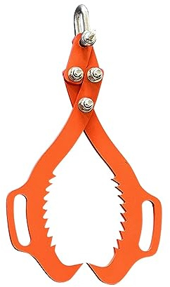 2 Serrated Claw Hook,Log Lifting Tongs, Heavy Duty Grapple Timber Claw,Lumber Skidding,Log Lifting -18in