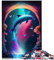 SIBREA Puzzle für Erwachsene und Teenager, Fantasy-Delfin, 1000 Teile, Karton, Jigsaw, Puzzle, 1 Set, 1000 Teile, 1000 Stück, 26 x 38 cm, Ab 12 Jahren