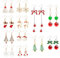 12 Paar Weihnachtsohrringe für Frauen Funkelnde Weihnachtsbaum Schneeflocke Ohrringe Xmas Ohrringe Weihnachten Tropfen Baumeln Ohrringe Set für Frauen Mädchen, Zink