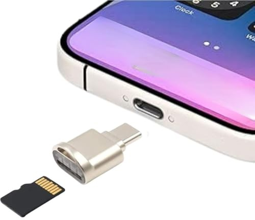 Micro SD Card Reader Adapter USB C 3.0 for Sam-sung, Type C USB-C to Micro SD TF Card Reader Adapter, Usb C to SD Cards Reader, USB OTG Card Readers for Laptops, i-phone & More (Silver)