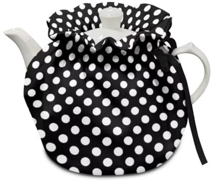 Jeiento Polka Dot Tea Cozy for Teapot Tea Kettle Dust Cover Heat Resistant Breakfast Warmer Tea Pot Cover with Insulation Pad,Home Kitchen Decor