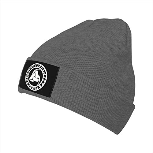 934 Beanie Mütze Odin Vikings Helm of Awe Rune Beanie Strickmütze Unisex Cuffed Plain Hat Warme Strickmütze Für Outdoor Sports Herren