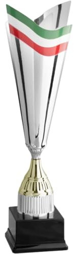 Hole Gadget | Premiazioni Personalizzate di qualità con Tricolore, Coppa Trofeo Personalizzabile per Eventi e Fantacalcio, Calcio, Padel. Coppe e Trofei Varie Misure (57 cm)