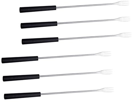 LIFKOME 6 Piezas Tenedor para fondue de chocolate asar herramientas electricas requesón con frutas platos de frotamiento suministros para hornear tenedores de fondue de helado páginas