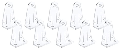 MONOJLY 10 x Klemmhalter, Rollo Halterungen, transparente Kunststoff-Fensterrollos, untere Schienen-Klemmträger-Clips