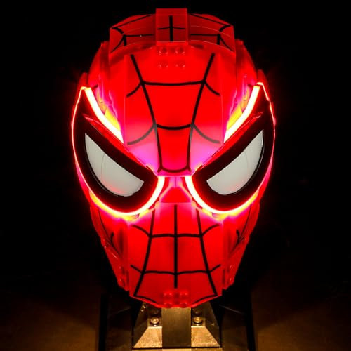 BRIKSMAX Led Licht für LEGO Spider-Mans Maske 76285 - Compatible with Lego Marvel Bausteinen Modell - Ohne Lego Set