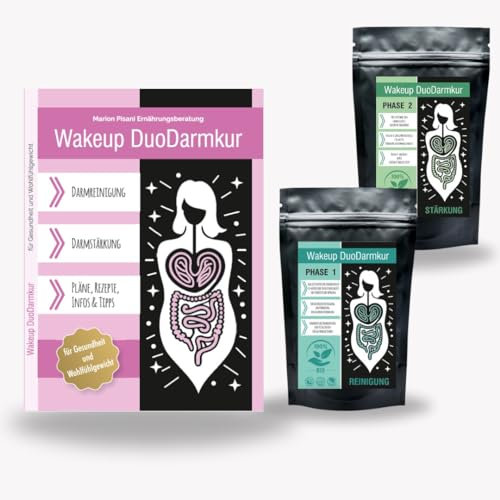 Darmkur Pulver | Natürliche Darmkur | Darmreinigungskur | 30 Tage 2 Phasen Darmkur mit vielen Tipps, Rezepte und Wochenpläne | Gesunder Darm Gesunder Körper