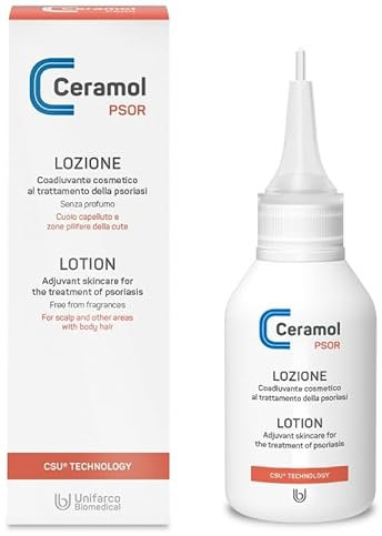 Ceramol Lotion 50 ml - Schuppenflechte, juckender Kopf, Schuppen, Rötung der Kopfhaut - Unparfümiert - Lotion - 1 x 50 ml - Erwachsene - Unisex