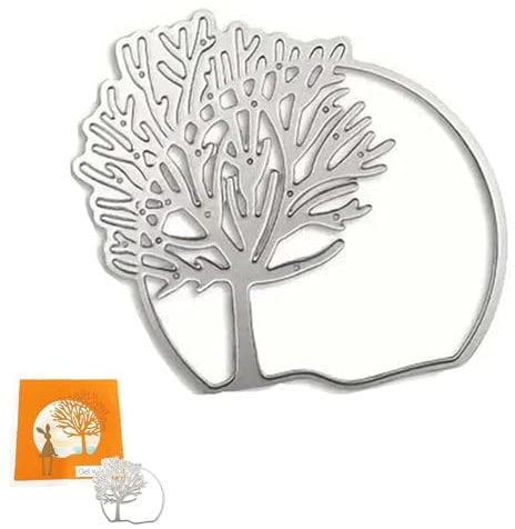Baum Kreis Rahmen Stanzformen,Stanzschablone Baumkreis-Rahmen DIY Stanzformen Metall Prägeschablonen Stanzschablonen für DIY-Einladungen,Karten,Sammelalbum,Präge,Basteln