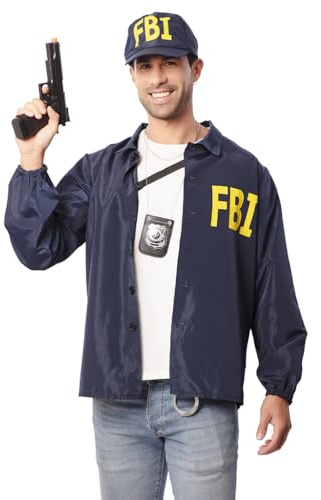 FYASA Disfraz de set FBI para hombre talla XL