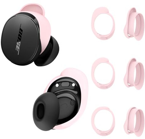 [3 Pairs] Ear Tips Covers for New Bose QuietComfort Earbuds, Sport Anti-Slip EarTips Silicone Anti Scratches Replacement Ear Covers Earbuds Accessories (S/M/L) (Pink)