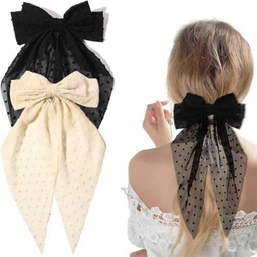 2 pcs pinzas para el pelo, pinzas para el pelo con lazo grande, lazos pelo niña, lazo pelo mujer, horquillas para el pelo con lazo, accesorios para niñas y mujeres
