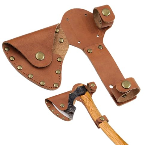 Tomahawk & Faux Tomahawk Head Leather Holster: For Outdoor Camping Hunting Axe Holster & Head Cover 'Axe with Cover for Tomahawk, ottim