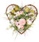 Flower wreath - artificial spring wreath, heart shaped rattan wreath | Chrysanthemum eucalyptus and silk floral wreath, wall front door hanging decorations for my