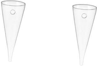 Generic 2pcs Glass Vase Jars Beehive Drainage Vase with Lid Feature Tear Conical Automatic Frame Ring Plate Hydroponics Cord Outdoors Tremolo Gauge Pentagram The Wire Hanging Giant Bells