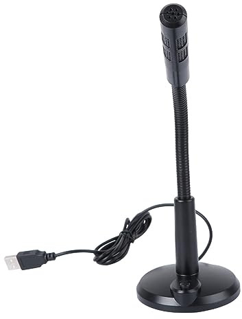 TOYANDONA USB Kondensatormikrofon Desktop Mikrofon aus Aluminiumlegierung für Gaming und Sprachaufnahmen