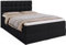 BROMARKT Boxspringbett mit Bettkasten Polsterbett mit Bonell-Matratze und Topper Bett für Schlafzimmer gepolstertes Kopfteil Dakota bonellfedern 140x200 Härtegrad H3 Schwarz