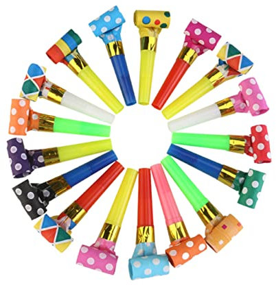 LRXIYODE 50 Piezas Soplado Silbatos De Fiesta Juguetes Para Fiestas Infantiles Silbatos De Animación Accesorios De Animación Para Generador De Ruido Para