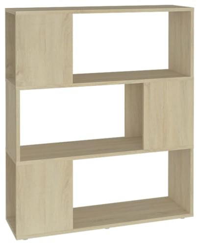 vidaXL Bücherregal Raumteiler Sonoma-Eiche 80x24x94 cm Holzwerkstoff