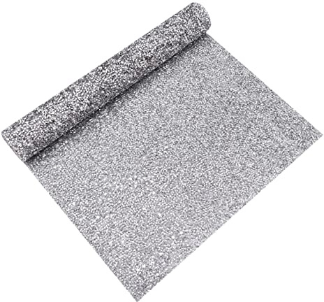 Gatuida Shiny Diamond Nail Art Table Mat Folding Nail Practice Pad Silver Color Manicure Desktop Cushion