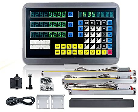 OLSKFUH DRO 3-Achsen-Digitalanzeige, Lineares Skalen-Encoder-System Gcs900-3D Für Messwerkzeuge Von Dreh- Und Fräsmaschinen, Digitales DRO,