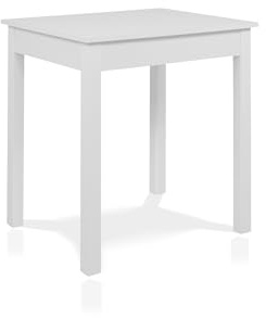 smart Esstisch 110 x 67 cm weiß, kompakter Küchentisch, für Wohnraum | Esszimmertisch aus Holzwerkstoff, kleiner moderner Tisch für bis zu 6 Personen, stabil und pflegeleicht, für Zuhause