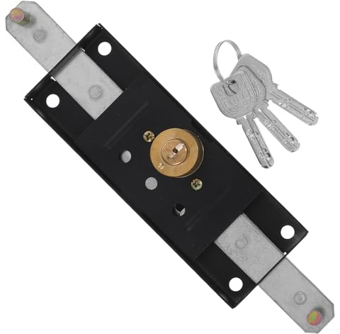 GRADENEVE Cerradura para Puerta de Garaje Enrollable, Antirrobo con Llave, Núcleo Reforzado de Hierro, Diseño para Puerta Metálica, Cerraduras de Garaje y Persianas Verticales, Alta