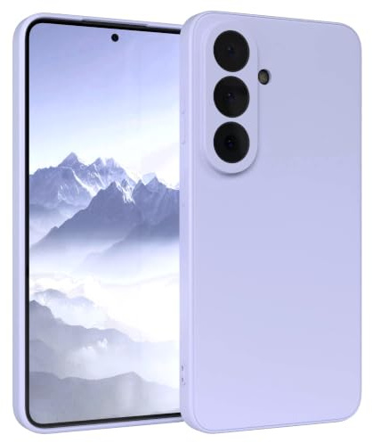EAZY CASE - Silikonhülle für Galaxy S26 Hülle Silikon Case Lila weich stoßfeste Handyhülle Schutzhülle mit Kameraschutz Dünn Premium Schutz Cover TPU Phone Bumper in Pastell Lavendel Blau Matt