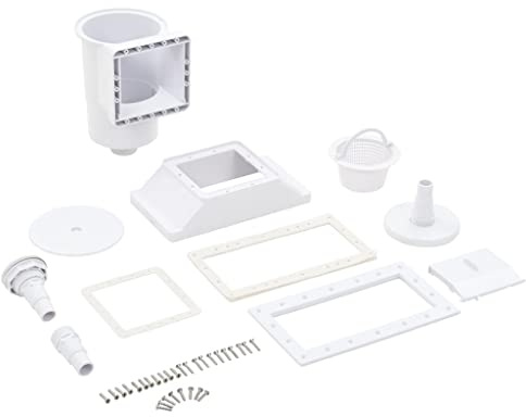 Runheo Lot de 11 skimmer à large goulot en ABS de 34,3 x 25 x 30,5 cm, résistant aux UV et aux intempéries, avec panier, adaptateur, raccord de tuyau, accessoires de montage pour piscine, extérieur