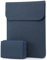 HYZUO 13.3-14 Inch Laptop Sleeve for MacBook Pro 14 M4/M3/M2/M1 Pro/Max A3401 A3185 A3112 2025-2021, MacBook Air 13 2017-2012, 13.5-13.8 Surface Laptop, Faux Suede Leather Case with Pouch, Navy Blue