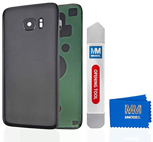 MMOBIEL Coperchio Batteria Posteriore con Lente Camera Compatibile con Samsung Galaxy S7 Edge G935 5.1 Pollici (Nero)