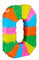 Relaxdays 10025189_912 Birthday Number Anzahl Pinata Geburtstag, Zahl 0, zum Aufhängen, Kinder & Erwachsene, Papier, zum selbst Befüllen, Piñata, bunt