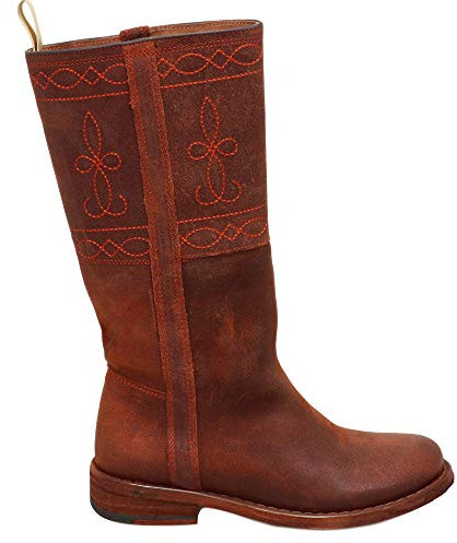 Felmini - Scarpe Donna - Innamorarsi Com GREDO C198 - Stivali Cowboy & Biker - in Pelle Genuina - Multicolore - 40 EU Size