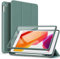 SURITCH Leichte Schutzhülle für iPad 9./8./7. Generation/iPad 10,2 Zoll, integrierter Displayschutz, Stifthalter, Auto Sleep/Wake-Funktion, faltbar, Grün